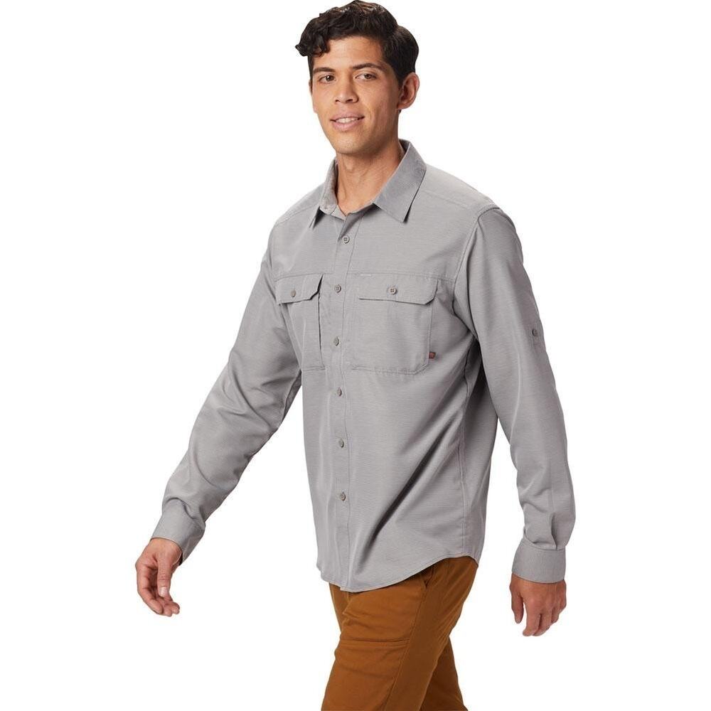 Mountain Hardwear Canyon Utility Hiking Shirt LG Sage Grey Gorpcore Long Sleeve